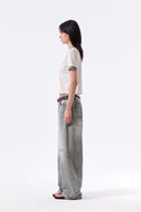 MATIN LOGO RINGER CROP TOP IN CREAM