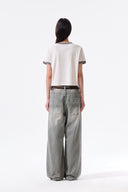 MATIN LOGO RINGER CROP TOP IN CREAM