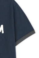 MATIN LOGO RINGER CROP TOP IN NAVY