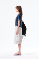 MATIN LOGO RINGER CROP TOP IN NAVY
