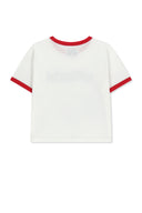 MATIN LOGO RINGER CROP TOP IN WHITE