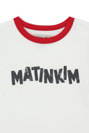 MATIN LOGO RINGER CROP TOP IN WHITE