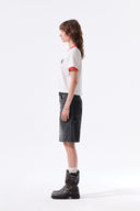 MATIN LOGO RINGER CROP TOP IN WHITE
