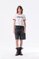 MATIN LOGO RINGER CROP TOP IN WHITE