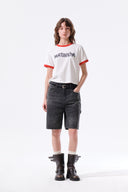 MATIN LOGO RINGER CROP TOP IN WHITE