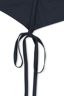 ASYMMETRIC BUTTON CLOSURE TOP IN NAVY