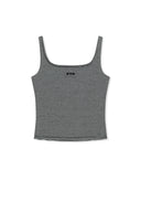 SQUARE NECK CROPPED TANK TOP IN BLACK