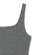 SQUARE NECK CROPPED TANK TOP IN BLACK