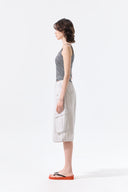 SQUARE NECK CROPPED TANK TOP IN BLACK