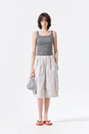 SQUARE NECK CROPPED TANK TOP IN BLACK