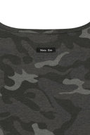 SQUARE NECK CROPPED TANK TOP IN CHARCOAL GREY