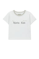 TONAL RIB LOGO CROP TOP IN WHITE