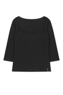 3/4 SLEEVE TOP & TANK LAYERED SET IN BLACK