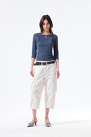 3/4 SLEEVE TOP & TANK LAYERED SET IN SMOKE BLUE