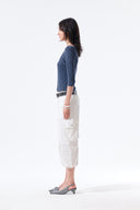 3/4 SLEEVE TOP & TANK LAYERED SET IN SMOKE BLUE