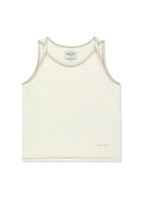 TWIST SHOULDER SLEEVELESS TOP IN CREAM