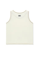 TWIST SHOULDER SLEEVELESS TOP IN CREAM