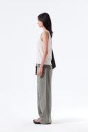 TWIST SHOULDER SLEEVELESS TOP IN CREAM