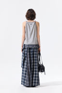 TWIST SHOULDER SLEEVELESS TOP IN GRAY