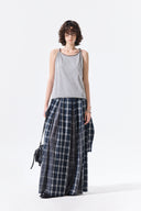 TWIST SHOULDER SLEEVELESS TOP IN GRAY