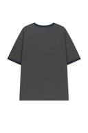 MATIN LOGO RINGER TOP FOR MEN IN CHARCOAL