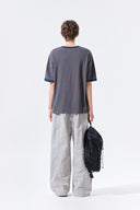 MATIN LOGO RINGER TOP FOR MEN IN CHARCOAL