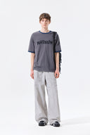 MATIN LOGO RINGER TOP FOR MEN IN CHARCOAL