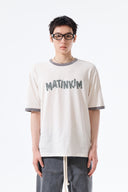 MATIN LOGO RINGER TOP FOR MEN IN CREAM