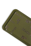 MATIN ALL-OVER LOGO MAGNETIC CARD WALLET IN KHAKI