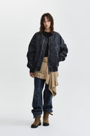 BELTED LAYERED MINI SKIRT IN BEIGE