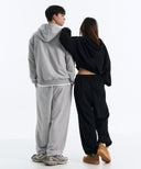 DENVER 2-WAY HOOD ZIP-UP IN BLACK