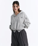 DENVER 2-WAY HOOD ZIP-UP IN GREY