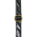 MERIN GOLD LINE LEATHER SHOULDER BAG IN BLACK