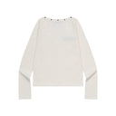 DEBON V-NECK LONG SLEEVE T IN IVORY