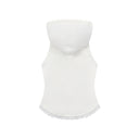 ASEN LACE SLIM HOOD SLEEVELESS IN WHITE