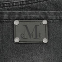 DELVE BACK LEATHER CARGO DENIM SKIRT IN BLACK