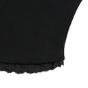SUNNIOR LACE V-NECK HALF T IN BLACK