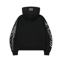 POZEN MIX LETTERING HOOD ZIP-UP IN BLACK