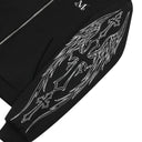 POZEN MIX LETTERING HOOD ZIP-UP IN BLACK