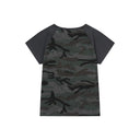 RUFFIN CAMO RAGLAN SLIM FIT HALF T IN CHARCOAL