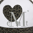 SIGNATURE HEART PATCH BALL CAP IN LEOPARD KHAKI