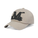 VINTAGE WASHING APPLIQUE BALL CAP IN VINTAGE BEIGE