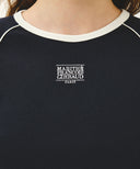 W AEROCOOL SMALL CLASSIC LOGO SLIM RINGER TEE IN NAVY