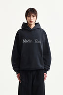RAW EDGE HEM SWEAT HOODY IN CHARCOAL GREY image 10