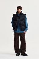UNBALANCE QUILTED DOWN VEST FOR MEN IN BLACK image 8