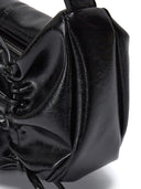 HALF SHIRRING RIBBON ROUND BAG IN BLACK image 13