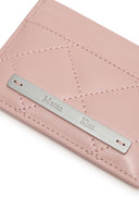 PUFF QUILT CARD WALLET IN PINK image 4