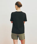 MARITHE SPORT CLASSIC LOGO TEE IN BLACK