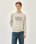 CLASSIC LOGO KNIT PULLOVER IN IVORY image 10
