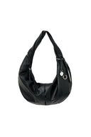 TWIST HANDLE SMALL HOBO BAG IN BLACK image 6